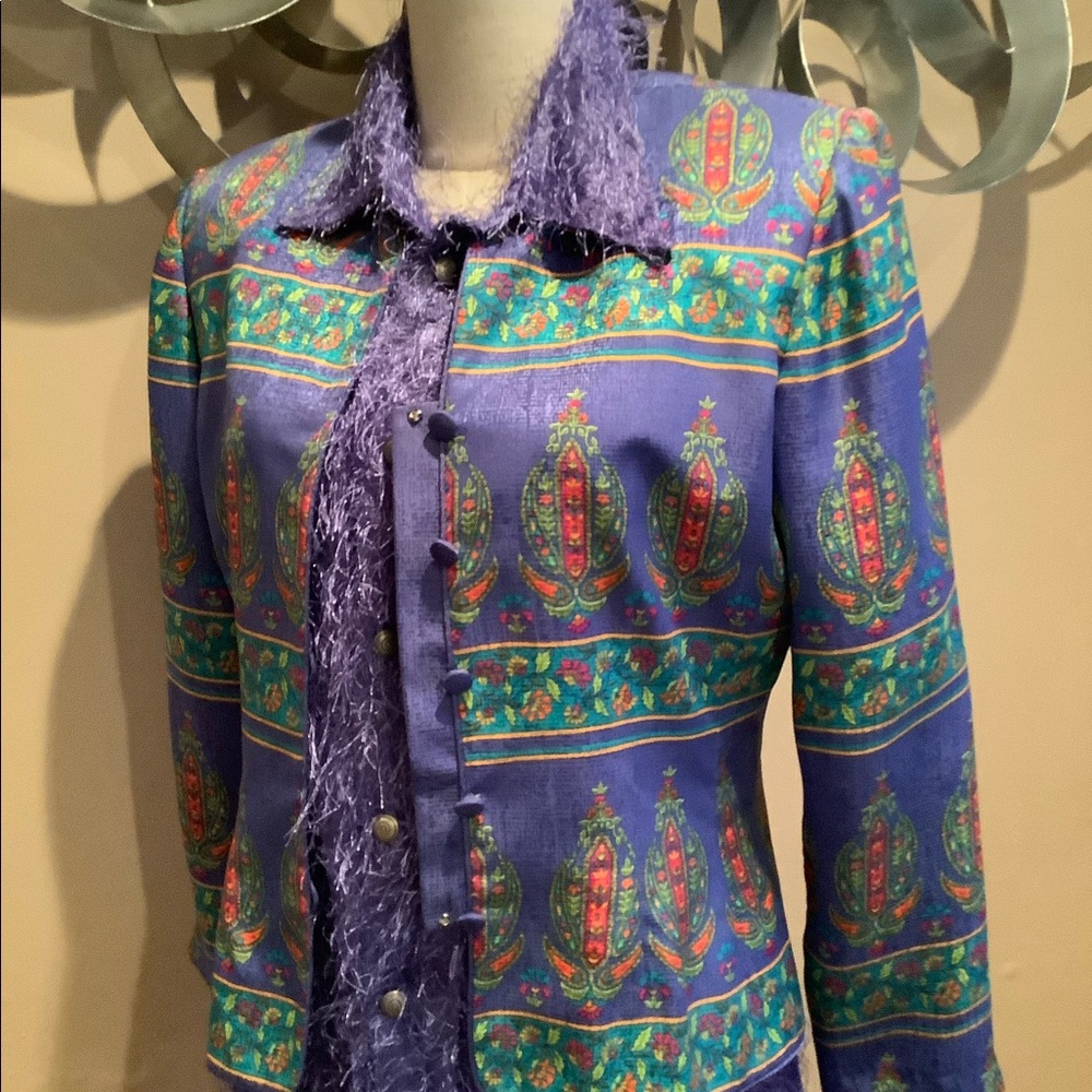 Adrianna Papell Silk VTG Blazer